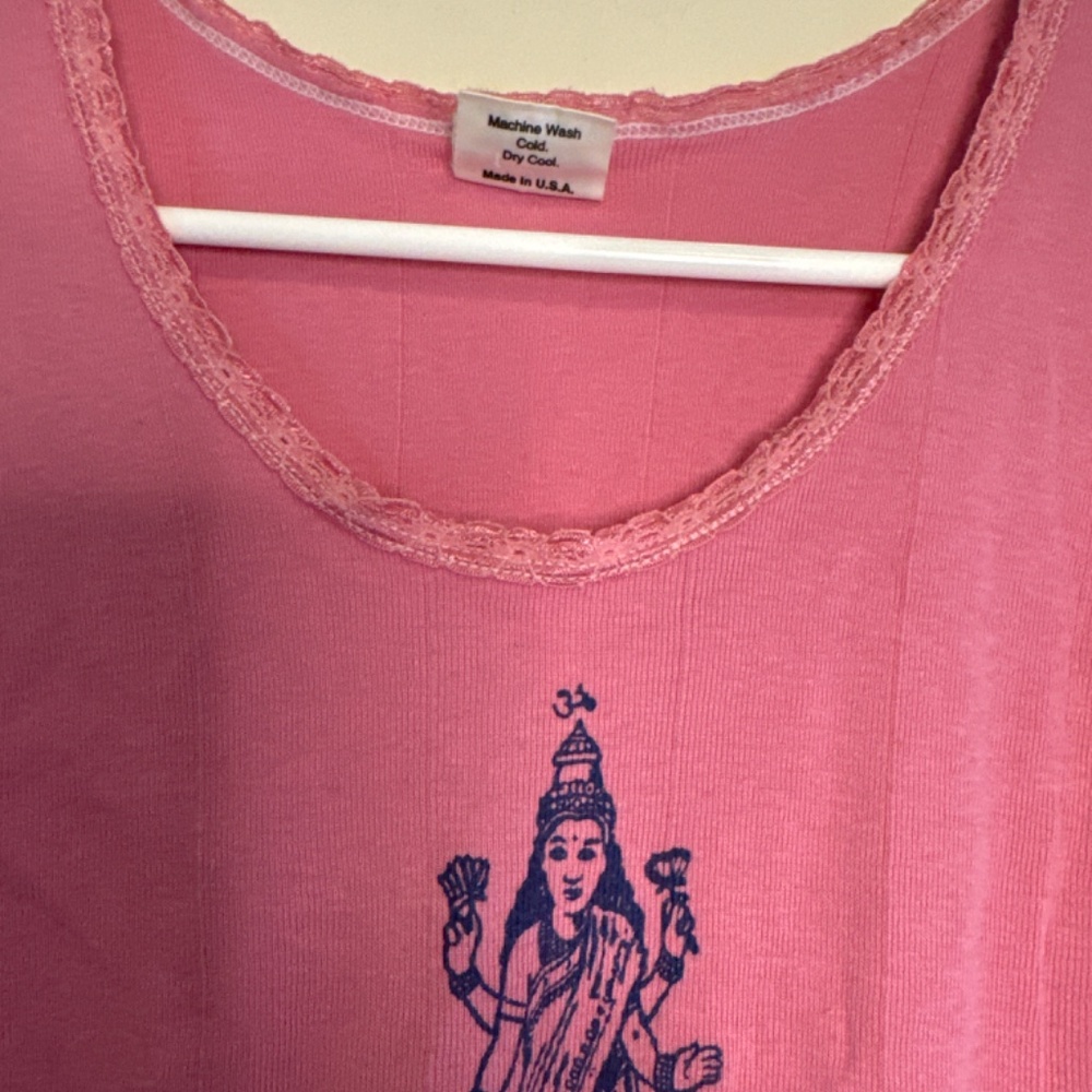 Y2K 2000s Jet by John Eshaya T’s Tank Top Pink Small XS VINTAGE - Picture 3 of 4
